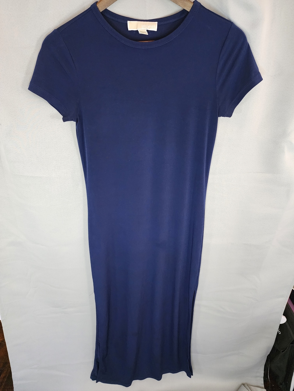 Michael Kors Navy Short-Sleeve Maxi Dress